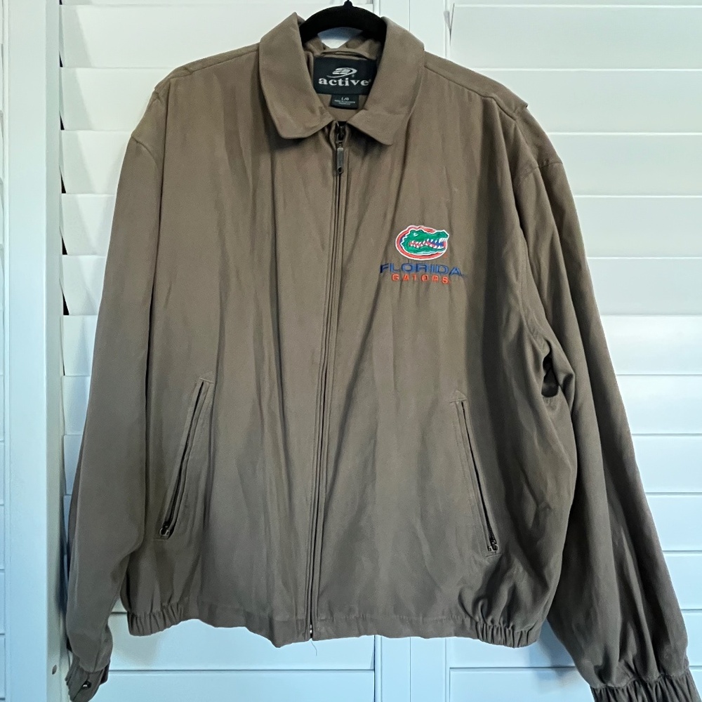 Florida Gators faux suede bomber jacket, embroidered logo, Active brand Mens L